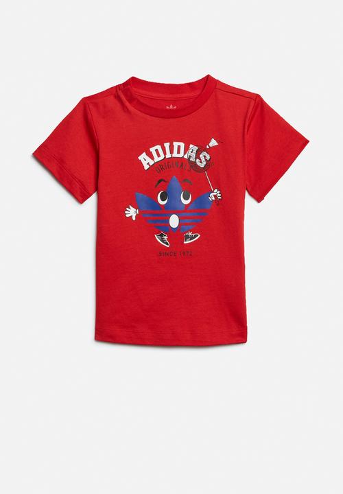 adidas Originals - Short tee set - red & black 