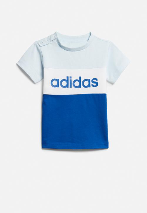 adidas Originals - Infants colourblock set - blue & white 