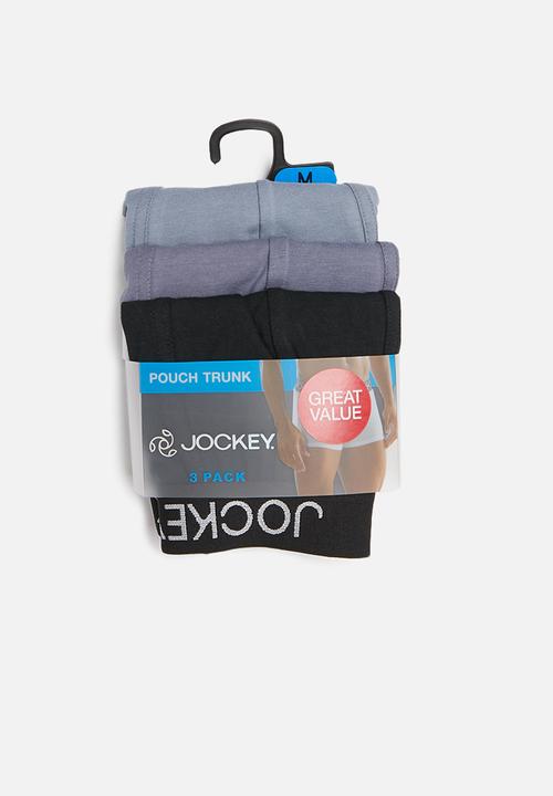 Jockey - 3 Pack great value trunks - black & grey