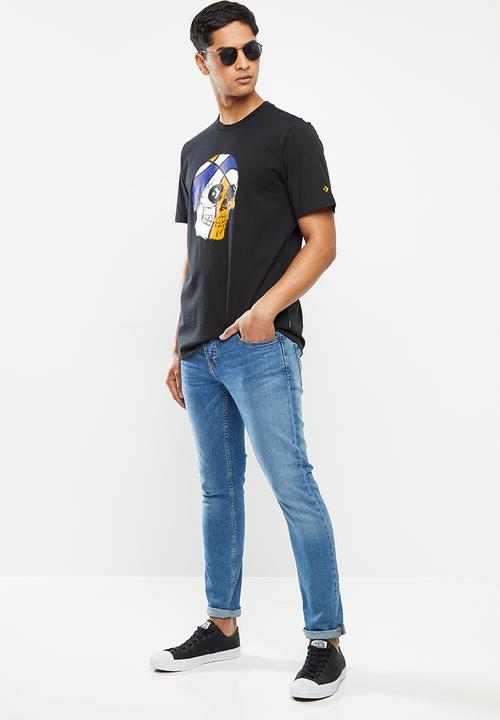 Converse - Basketball skull tee - black