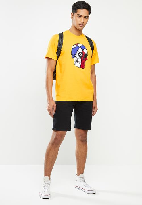 Converse - Basketball skull tee - yellow