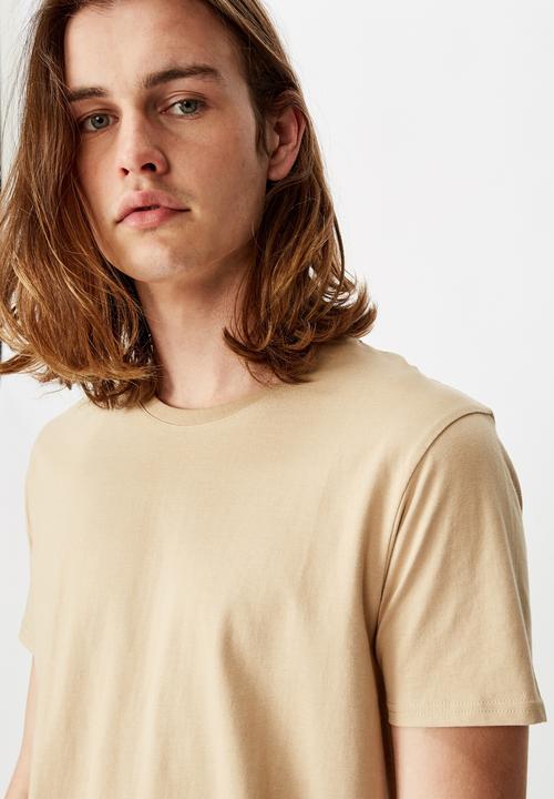 Factorie - Curved T-shirt - almond