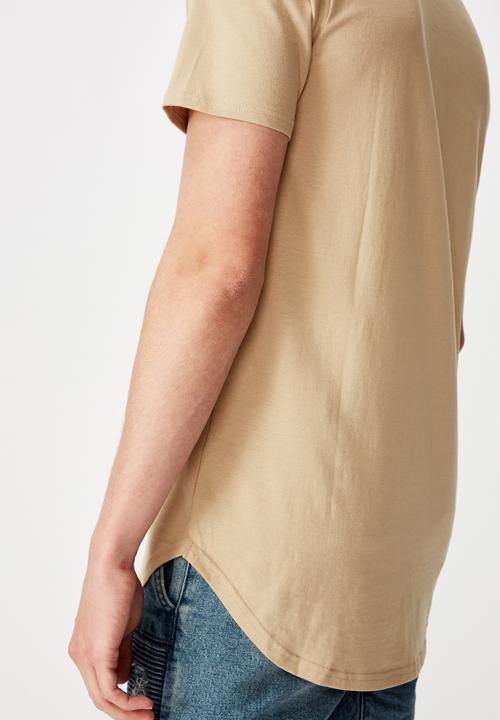 Factorie - Curved T-shirt - almond