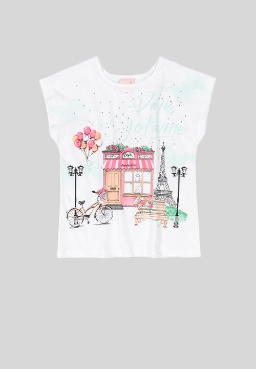 Quimby - Girls graphic tee - white