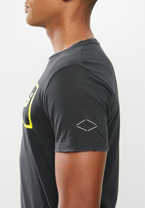 Replay - Garment dyed single jersey tee - black
