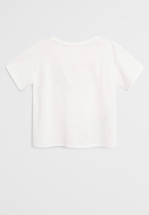MANGO - Amigo tie front short sleeve tee - natural