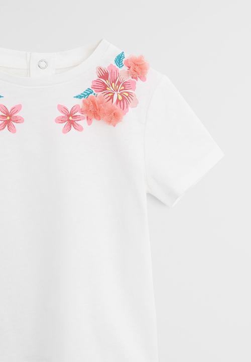 MANGO - Lupe short sleeve top - white