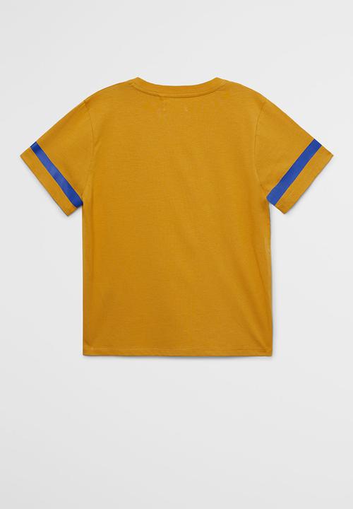 MANGO - Minimal short sleeve tee - yellow