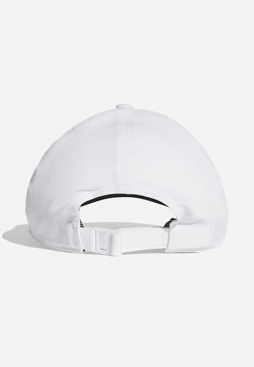 adidas Performance - C40 6 panel 3-stripes climalite cap - white & black