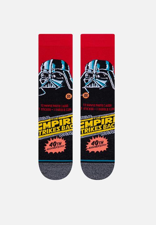 Stance Socks - Vader 40th socks - red & black 