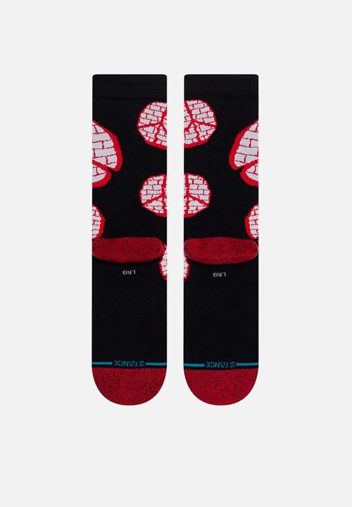 Stance Socks - Rocksteady crew socks - black & red 