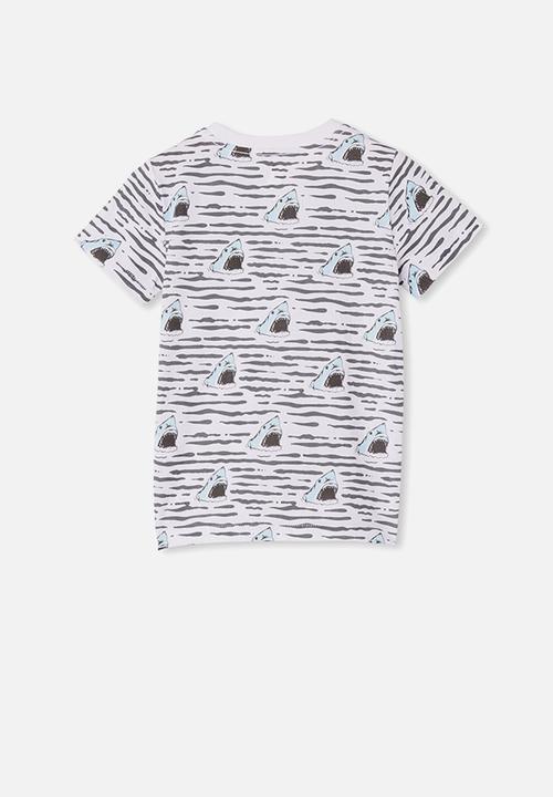 Cotton On - Max short sleeve tee - navy & white 