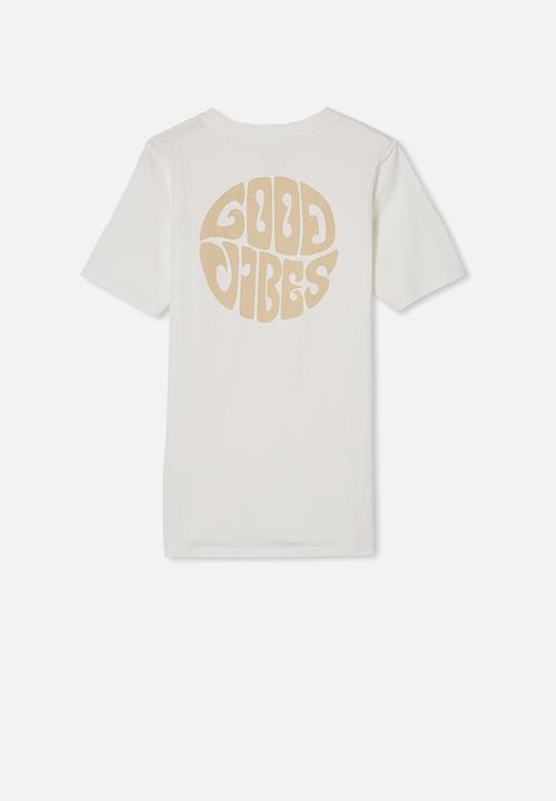 Free by Cotton On - Free boys skater short sleeve tee - neutral 