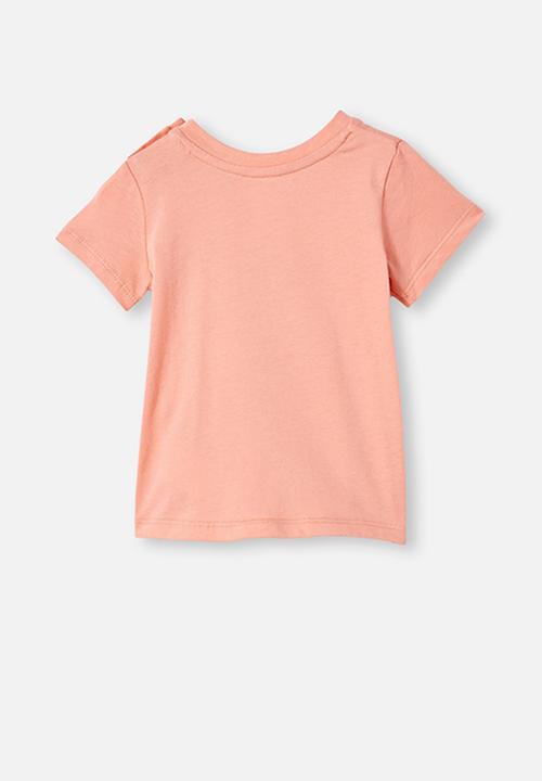 Cotton On - Jamie short sleeve tee - smoked salmon