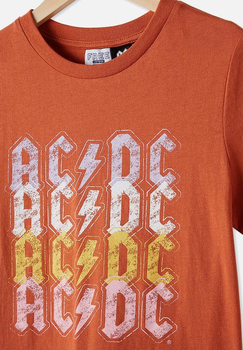 Free by Cotton On - Girls license classic short sleeve tee - rust 