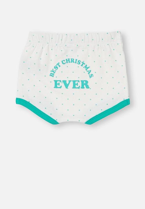 Cotton On - Stanley shorties - white & blue 