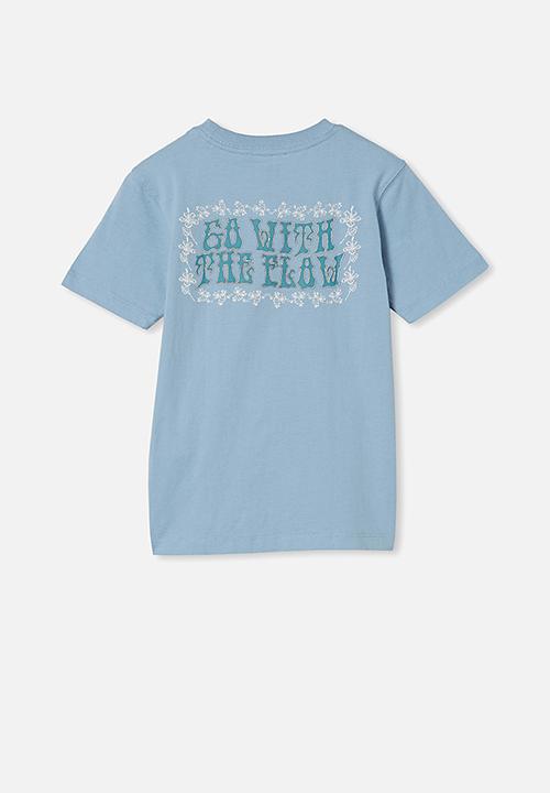 Cotton On - Max skater short sleeve tee - dusty blue