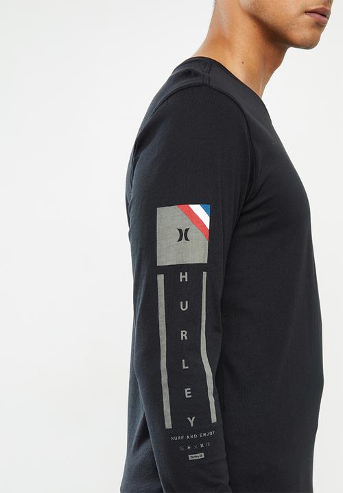 Hurley - Hurley prm right arm long sleeve  - black