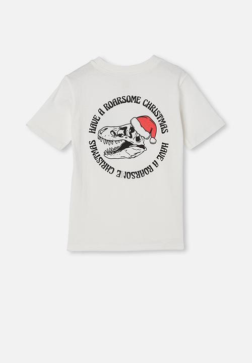 Cotton On - Max skater short sleeve tee - retro white 