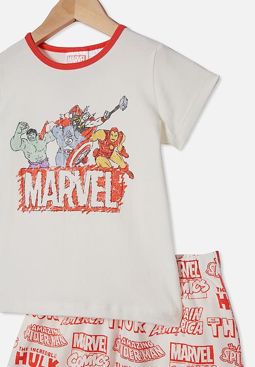 Cotton On - Hudson short sleeve pyjama set - vanilla