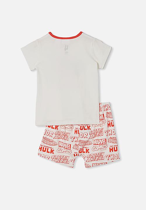 Cotton On - Hudson short sleeve pyjama set - vanilla