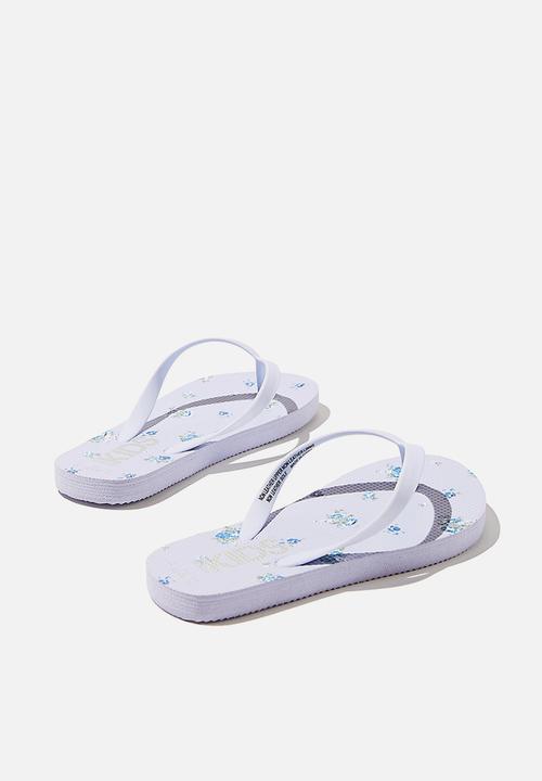 Cotton On - Printed flip flops - blue 