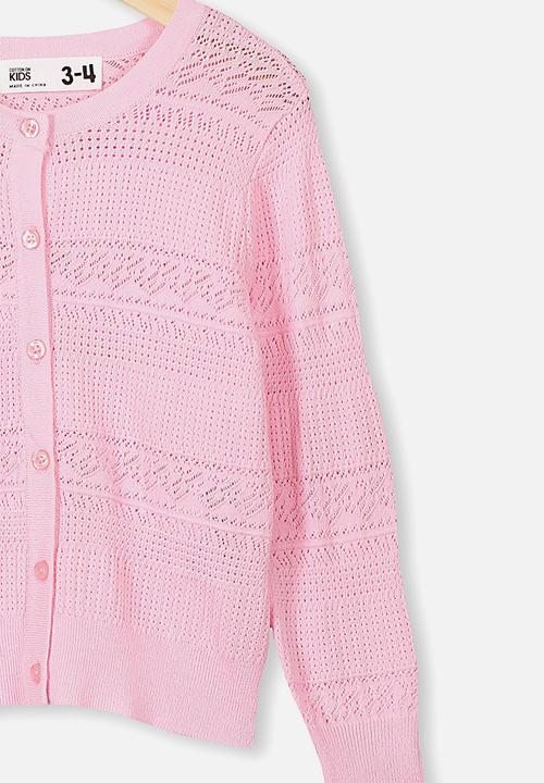 Cotton On - Sade pointelle cardigan - pink