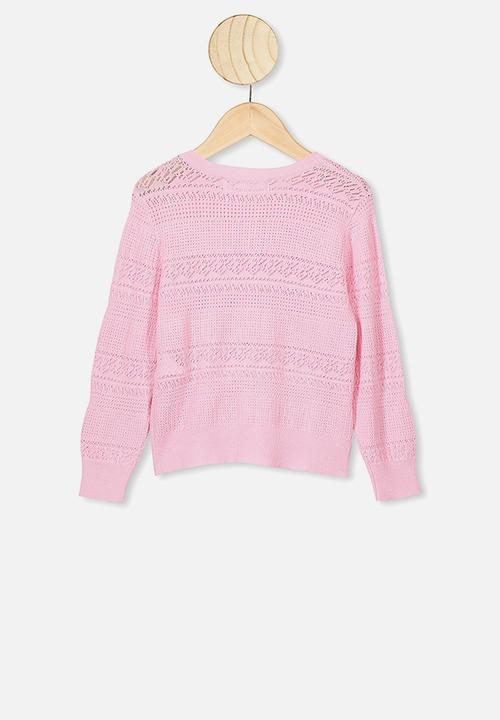 Cotton On - Sade pointelle cardigan - pink
