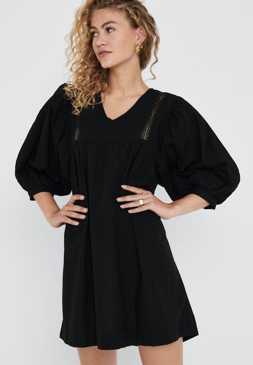 Jacqueline de Yong - Vita puff sleeve dress - black