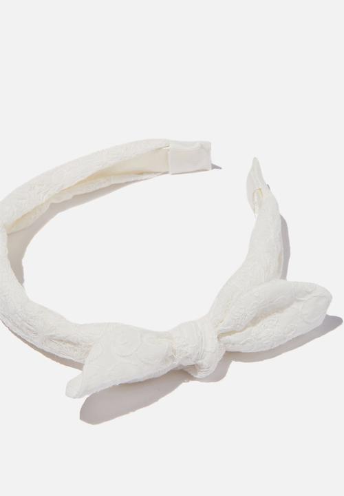 Cotton On - Headband - fashion - white embroidery