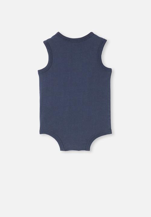 Cotton On - Loki singlet bubbysuit - navy blazer wash