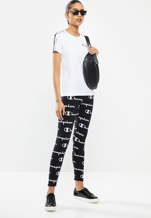 Champion - Legacy leggings - black & white 