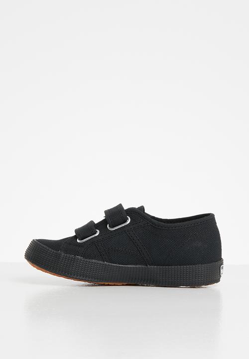 SUPERGA - Classic canvas velcro - black