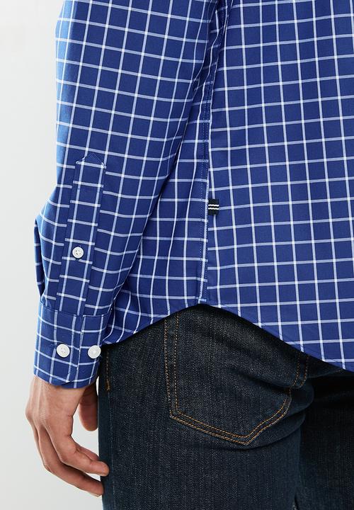 Nautica - Windsurf plaid shirt - blue & white