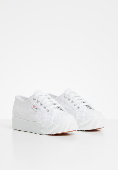 SUPERGA - Junior classic canvas wedge - white
