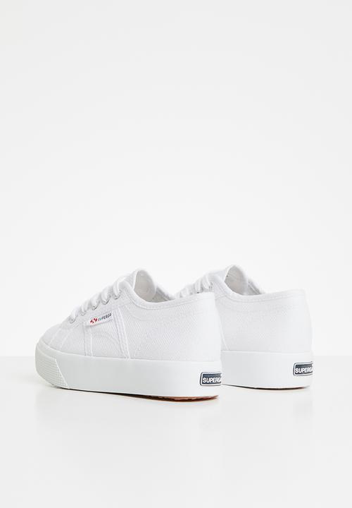 SUPERGA - Junior classic canvas wedge - white