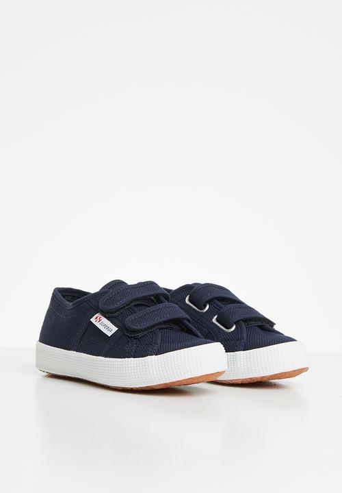 SUPERGA - Classic canvas velcro - navy & white