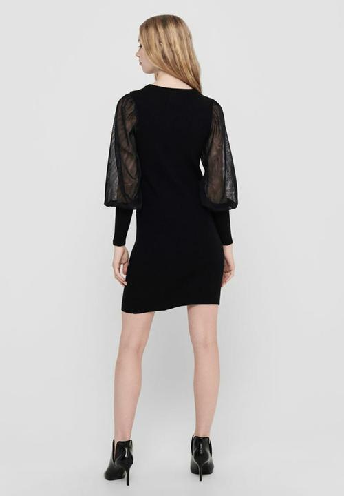 ONLY - Eylene long sleeve dress - black