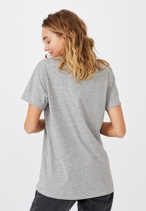 Cotton On - Classic slogan T-shirt - grey marle