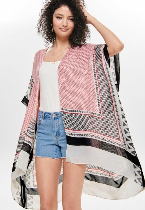 ONLY - Bianca weaved kimono - calypso coral