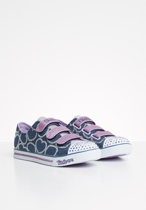Skechers - Sparkle glitz - heartsy glam - navy & silver 