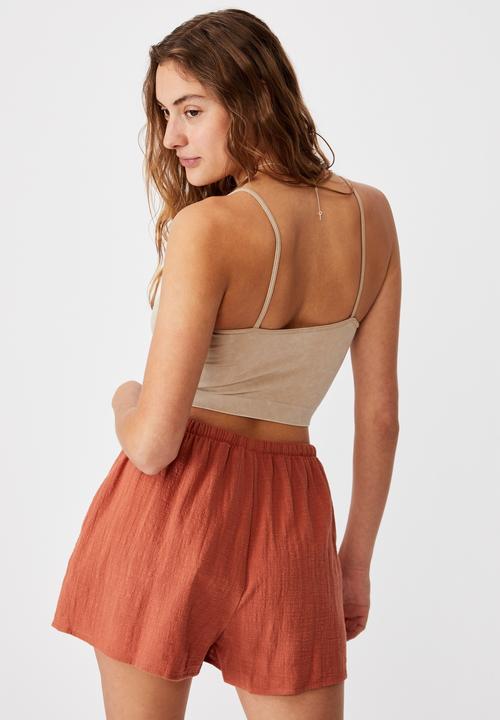 Cotton On - Cali pull on short - warm bronze