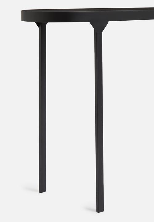 Sixth Floor - Oval console - black & natural