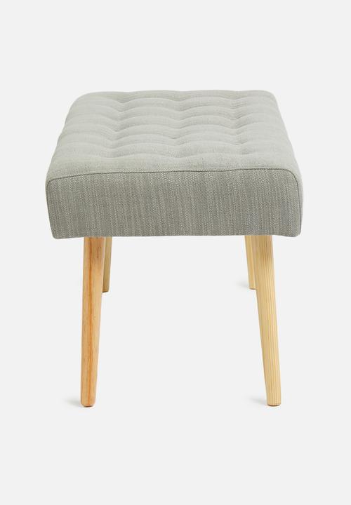 Sixth Floor - Buttoned bench ottoman - dove grey