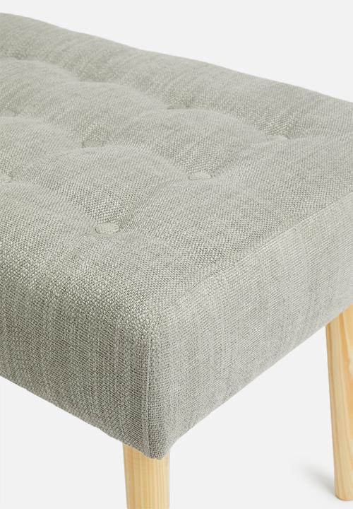 Sixth Floor - Buttoned bench ottoman - dove grey