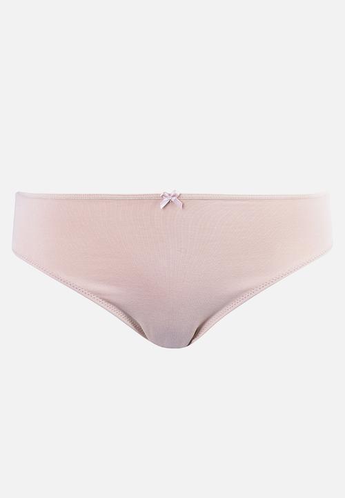 Playtex - 2 pack cotton core hi-cut panty - pink & white