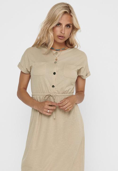 ONLY - Noma  short sleeve dress - neutral