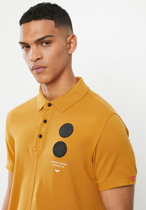 S.P.C.C - Saxon fashion golfer polo - yellow 