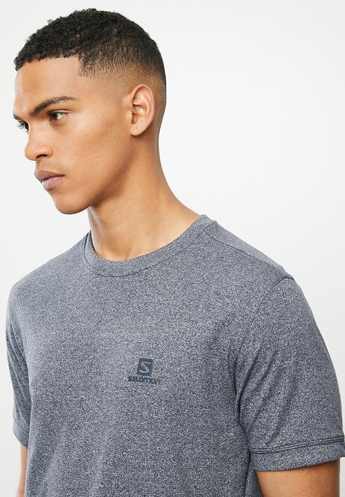 Salomon - Explorer short sleeve tee  m - blue & white 