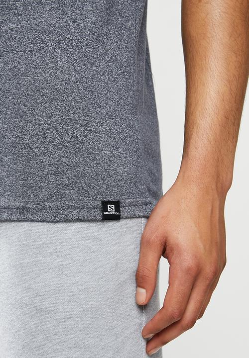 Salomon - Pluto short sleeve tee m - blue & white 